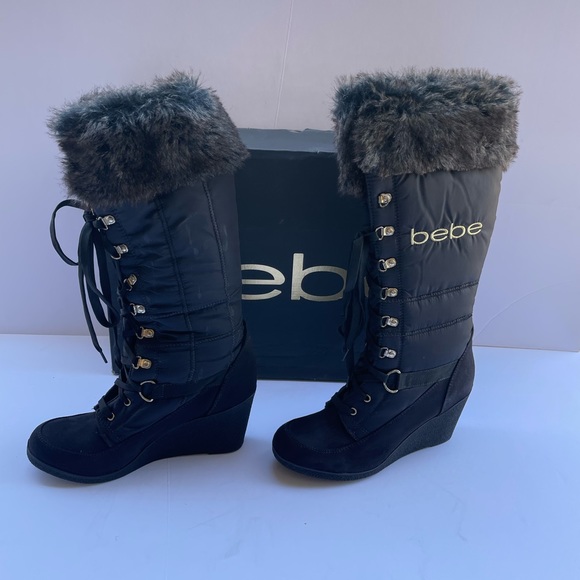 🛑SOLD!🛑Defective! Final Sale!! NIB Bebe RHEA Puffy Fur Boots PRICE FIRM!! - Picture 4 of 16
